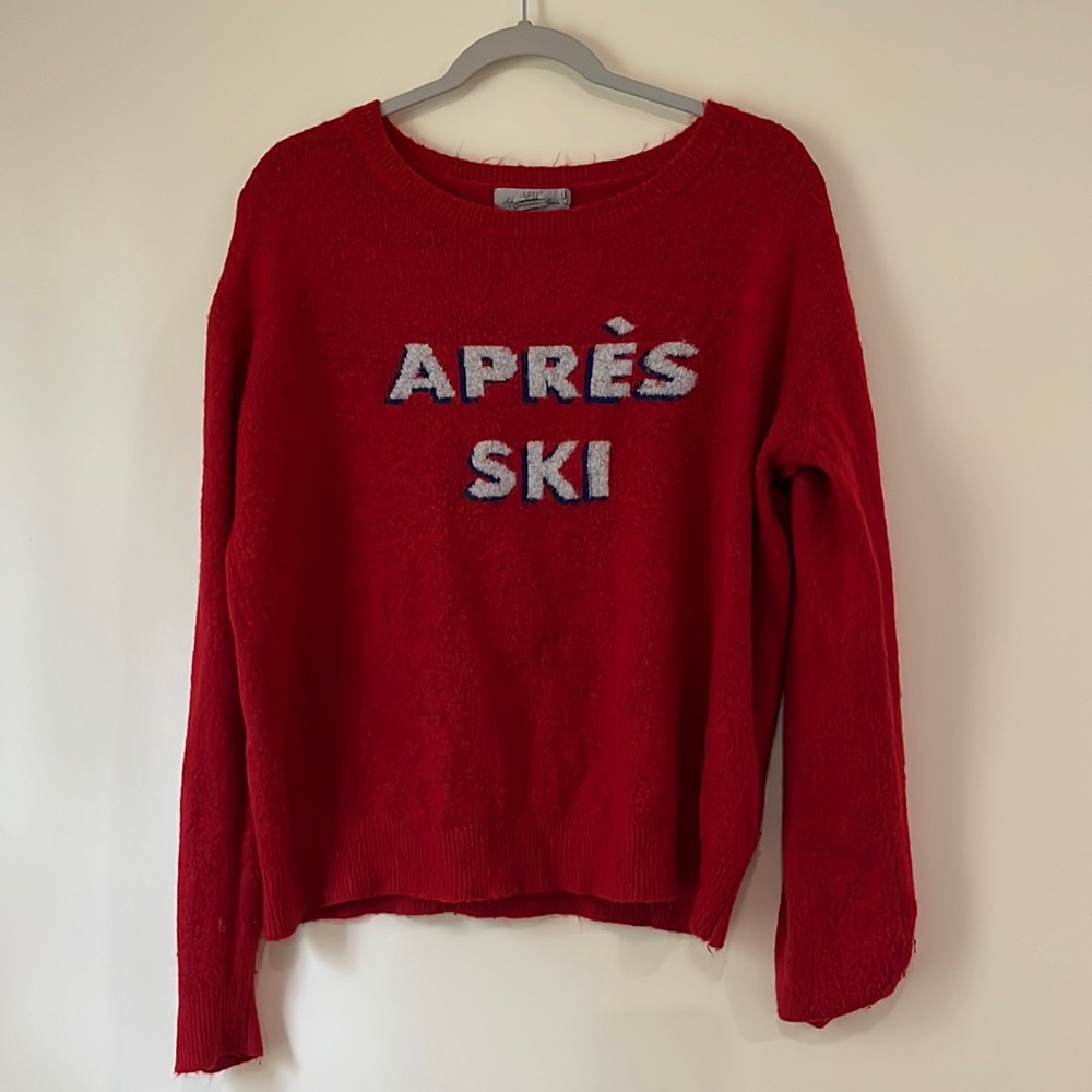 Red h&m ‘Après Ski’ sweater